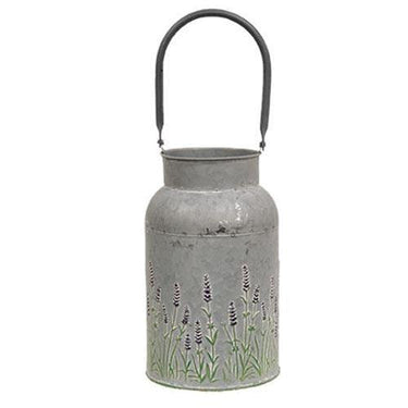 Lavender Embossed Milk Can - The Fox Decor